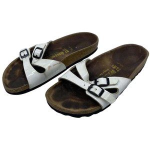 Unisex Birkenstock Birki's White Sandals Size: 6